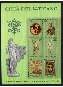 1983 Foglietto Collezione D'Arte Negli USA Non Linguellato Giovanni Paolo II